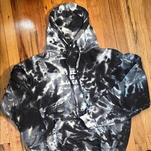 Local Only LI limited edition. Black and White Tie-Dye Hoodie